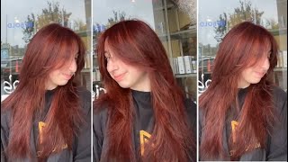 Perfect Long Layered Haircut amp Fall Hair color  Fix a Long amp Bangs Layers Hair [upl. by Ahdar]