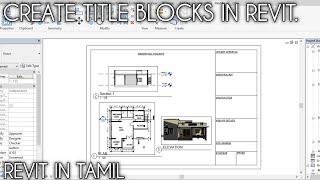 How to create title blocks Revit in tamil [upl. by Znieh]