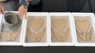 ❤️ Unique Cement Gift ❤️ I Used Cardboard and Cement to Create a Beautiful Gift for My Wife❤️❤️❤️ [upl. by Retxab]