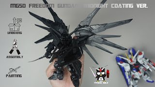 MGSD Freedom Gundam Midnight Coating  Not MGEX Strike Freedom  ASMR build  Fitness Build  Bandai [upl. by Audre398]