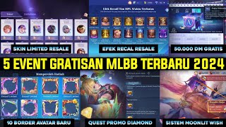 BOCORAN 5 EVENT GRATISAN MLBB 2024 EVENT MOONLIT WISH QUEST PROMO DIAMOND DAN 10 BORDER AVATAR BARU [upl. by Lundt121]