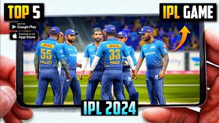 Top 5 Best Cricket Games for android l Ipl cricket games for android l ipl 2024 [upl. by Nylarad710]