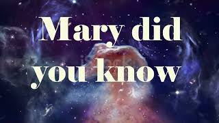 Proclaim Mary did you know Lyrics video [upl. by Ellerret]