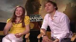 Chronicles of Narnia Cast interview [upl. by Ynaffital152]