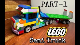 Lego classic 10696  Semi Truck amp Trailer  tutorial [upl. by Wilfrid]