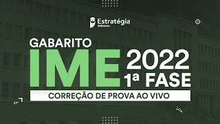 Gabarito IME 2022  1ª fase correção de prova ao vivo [upl. by Yllet596]