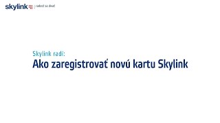 Ako zaregistrovať novú kartu Skylink SK [upl. by Lindi78]