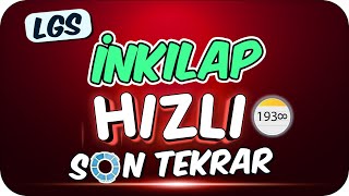 LGS İnkılap Hızlı Son Tekrar 🚀 İNKILAP SORULARINI FULL GARANTİLE❗ [upl. by Etteraj]