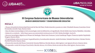 III Congreso Sudamericano de Museos Universitarios  Mesa 2 [upl. by Novel371]