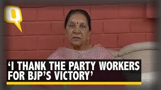 I Thank the Party Workers for BJPs Victory Anandiben Patel  The Quint [upl. by Akenn]