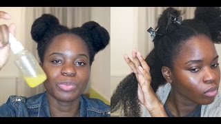 Comment démêler les cheveux afro sans peigne  Recette démêlant TRÈS EFFICACE [upl. by Hnirt210]