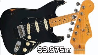 Who Bought David Gilmours Black Strat  2019 Christies Auction Highlights  Reactions [upl. by Ardnikat527]