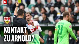 quotBeleidigungen gehören nicht zum VfBquot Karazors Appell wegen Platzverweis  Wolfsburg  VfB 22 [upl. by Eelrefinnej]