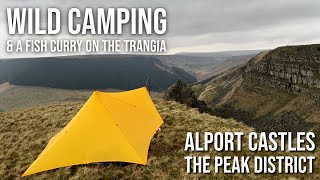 Wild camping and a Fish Curry on the Trangia  Alport Castles the Peak District [upl. by Melinda]