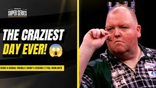 9 DARTER MISSED ON THE BULL 🤯  Darts Highlights  Double Trouble  Group A Session 2 [upl. by Wyatt]