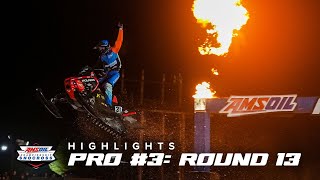 HIGHLIGHTS  Pro Race 3 Round 13 of AMSOIL Championship Snocross 20222023 [upl. by Ahens679]