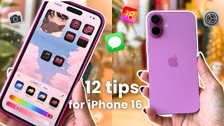 12 iOS 18 tips for your iPhone 16 🌼 customization hidden features tips amp tricks [upl. by Atikal]