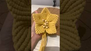 Flor Macramê 🌼 macrame handmade diy artesanato tutorial flowers boho natural [upl. by Danyette795]