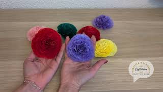 Tissue paper flower for birthday party decoration wedding decoration DIY [upl. by Loralie348]