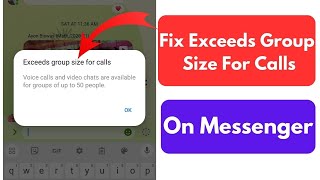 How To Fix Exceeds Group Size For Calls How To Solve Exceeds Group Size For Calls Problem [upl. by Aihsiek]