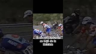 EL DÍA QUE MIGUEL INDURAIN DEJÓ LA BICICLETA EN PLENA ETAPA ciclismodecarretera vintage bicicleta [upl. by Hannahoj]