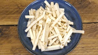 How To Make Daikon Gobo Salad Japanese Radish amp Burdock Root Salad  Recipe [upl. by Anevad]