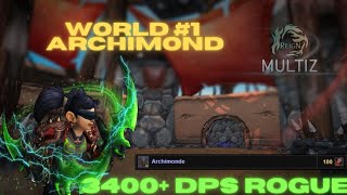 1 World DPS Rogue Azgalor  Multiz Reign  Classic TBC [upl. by Klayman]