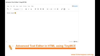 Advanced text editor in HTML using TinyMCE [upl. by Gusta700]