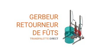 Gerbeur retourneur de fût  transpalettedirectfr [upl. by Edelson]