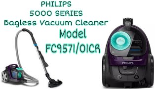 Philips Bagless Vacuum Cleaner with 1900 Watts Motor TriActive nozzle Magic Purple FC957101 [upl. by Aileon806]