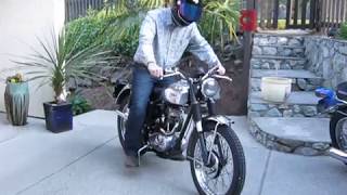 1965 BSA C15 Starfire Roadster motorcycle start up [upl. by Bartley]