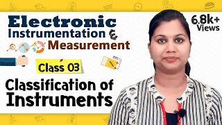 Classification of Instruments  Principles of Measurement  Electronic Instruments and Measurements [upl. by Ellenoj]