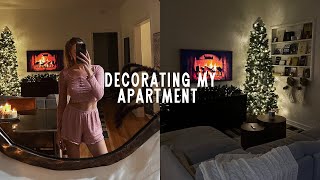 decorating my apartment for christmas very cozy  vlog [upl. by Owen934]