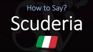 How to Pronounce Scuderia CORRECTLY [upl. by Naid131]