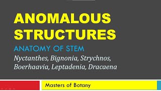 Anomalous Structures  Plant Anatomy  Simple and Easy [upl. by Zoller112]