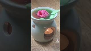 There is something satisfying about watching a wax melt flower bloom 💐 waxmelts satisfying [upl. by Mailand]