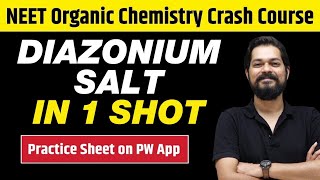 DIAZONIUM SALT in One Shot  All Concepts Tricks amp PYQs  Class 12  NEET [upl. by Imuyam]