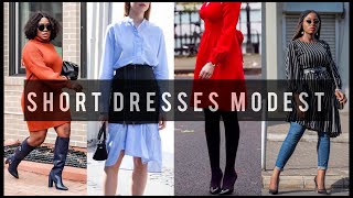 How to Wear SHORT Dresses Skirts MODESTLY  Modesty Hacks [upl. by Rodge]