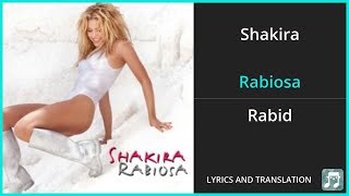 Shakira  Rabiosa Lyrics English Translation  ft El Cata  Spanish and English Dual Lyrics [upl. by Beller981]