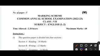 CLASS7MARKING SCHEMEENGLISH202223FINAL TERM EXAMENGLISHMARKING SCHEME [upl. by Rubma470]