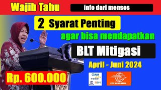 PENTING  PENUHI SYARAT INI AGAR MENDAPATKAN BLT MITIGASI 600000 [upl. by Leunammi]