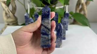 Natural Sodalite Obelisk Tower Point  120160 [upl. by Allix145]