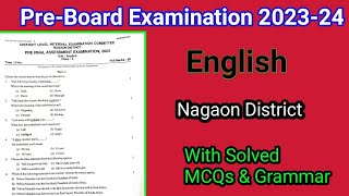 Nagaon DistrictHSLC Pre Board Examination 202324English question paper with answersPre final2024 [upl. by Shelah602]