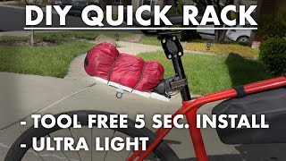 DIY quick mounting bike packing rear rack for bikes [upl. by Brooking781]