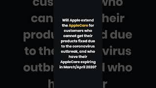 Will Apple extend the AppleCare for customers who cannot get their products fixed due to the [upl. by Goldin884]