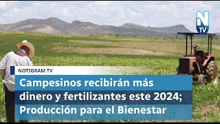 Campesinos recibirán más dinero y fertilizantes este 2024 Producción para el Bienestar [upl. by Cordalia]