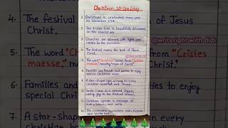 🎄𝐂𝐡𝐫𝐢𝐬𝐭𝐦𝐚𝐬 𝟏𝟎 𝐩𝐨𝐢𝐧𝐭𝐬 𝐢𝐧 𝐄𝐧𝐠𝐥𝐢𝐬𝐡🎄🎉✅christmas essay english christmastree essaywriting [upl. by Ekralc155]