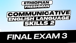 Communicative English Language Skills 2 Final Exam 3 [upl. by Ahsitram]