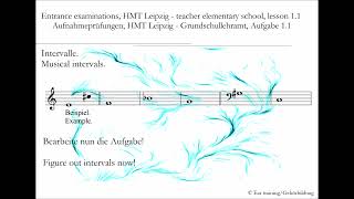 Aufnahmeprüfung HMT Felix Mendelssohn Bartholdy Lehramt Grundschule  Aufgabe 11  Gehörbildung [upl. by Jacquetta192]