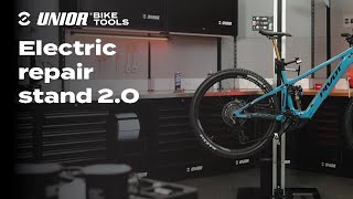 Unior Electric repair stand 20 long  Product Overview  Unior Bike Tools [upl. by Ariella]